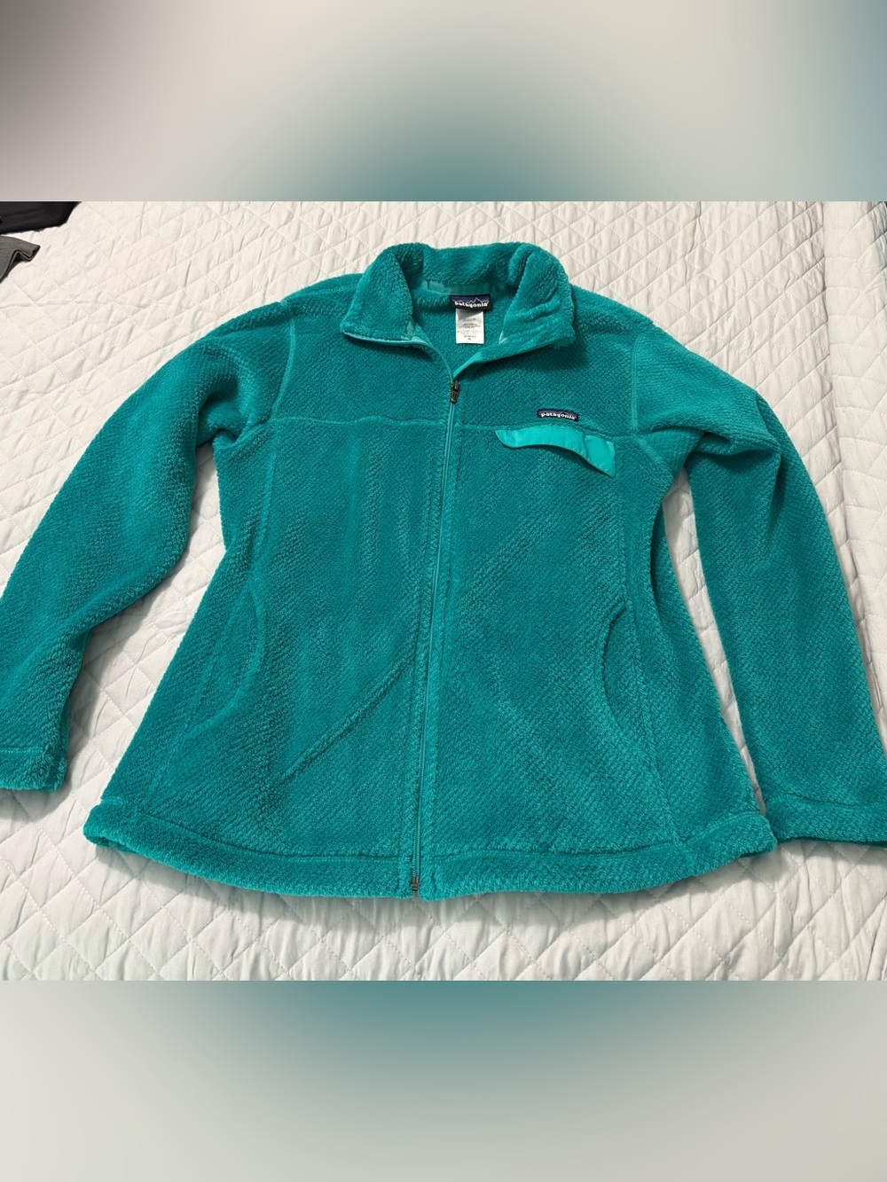 Patagonia Teal Zip‑Front Fleece Jacket XL